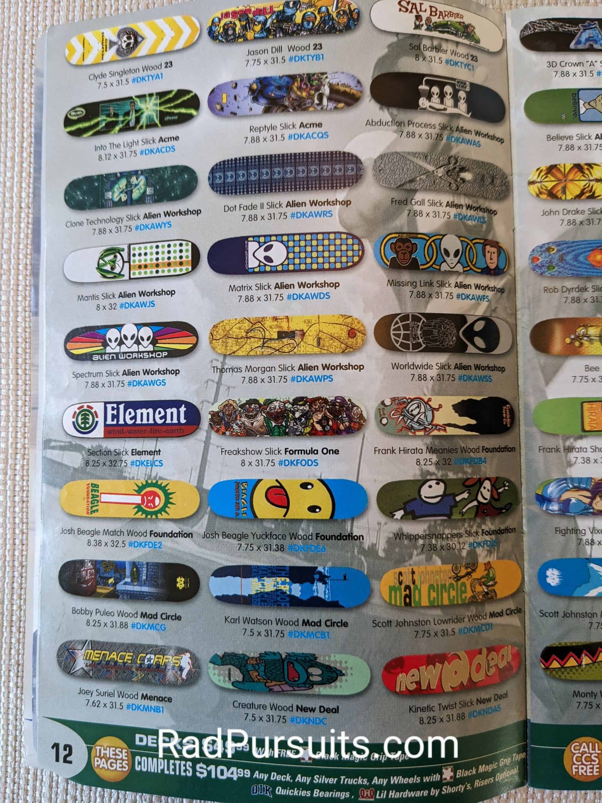 CCS Summer 1997 Skateboard Decks Page 12