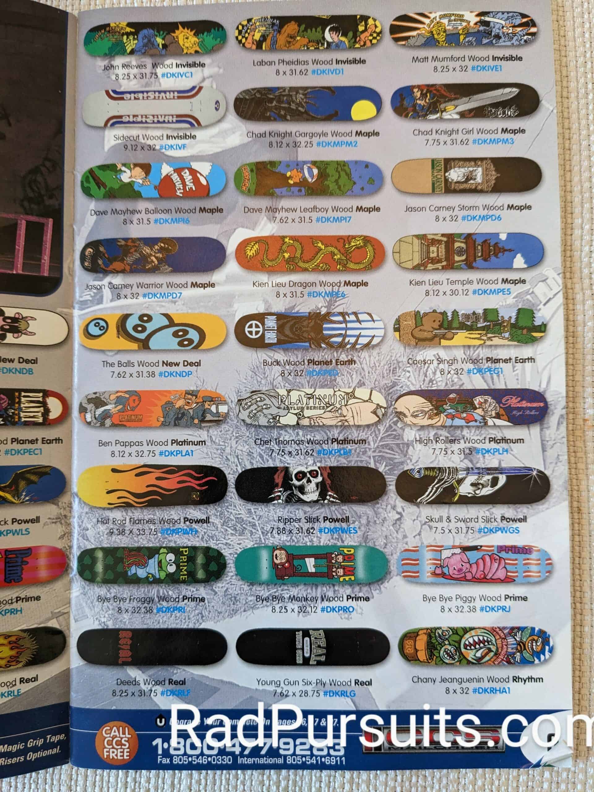 CCS Summer 1997 Skateboard Decks Page 9